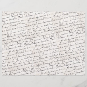 Vintage French Bordeaux Jardin Handwritten Script 