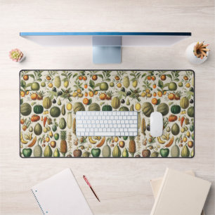 Vintage French Botanical Fruit Poster Art Desk Mat