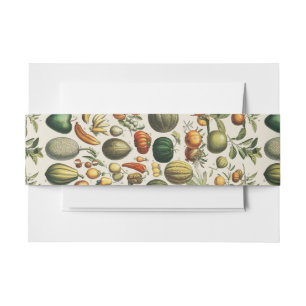 Vintage French Botanical Fruit Poster Art Invitation Belly Band