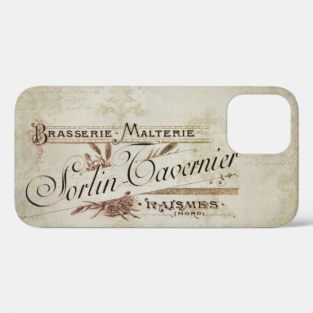 Vintage French Brewery Advertisement Case-Mate iPhone Case (Back (Horizontal))