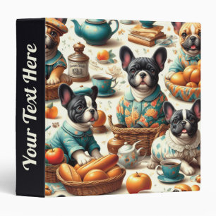Vintage French Bulldog Seamless Binder