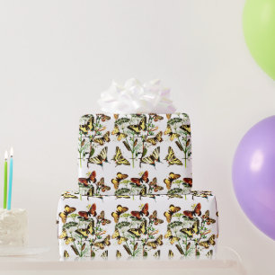 Vintage French Butterfly  Wrapping Paper