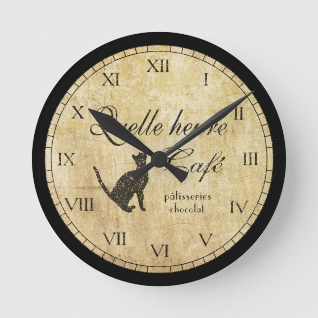 Vintage French Cafe Clock (Front)