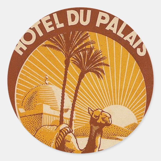 Vintage French Casablanca Classic Round Sticker (Front)