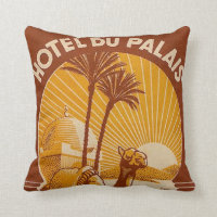 Vintage French Casablanca Throw Pillow