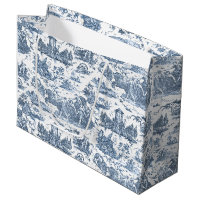 Vintage French Chariot of Dawn Toile de Jouy-Blue
