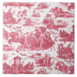 Vintage French Chariot of Dawn Toile de Jouy-Red Tile<br><div class="desc">Beautifully reconstructed seamless vintage French toile de jouy pattern inspired by Guido Reni's sculpture Le Char de L'Aurore ca 1790 copperplate engraving on textile. This intricate pattern features scenes of Greek gods and goddesses, temples, exotic animals, mythical sea creatures and fantasy landscapes.</div>