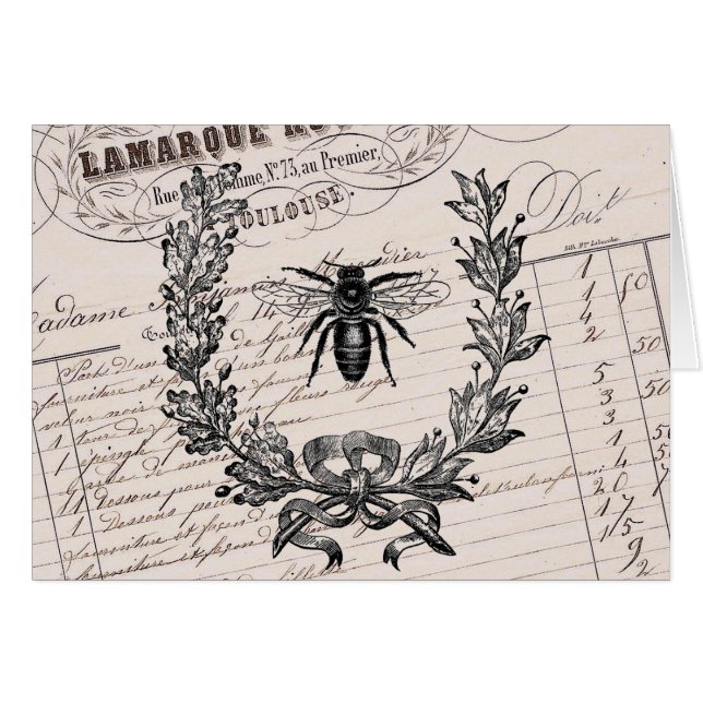 Vintage French Chic Honey Bee (Devant horizontal)