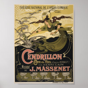 Vintage French Cinderella Theatre Poster