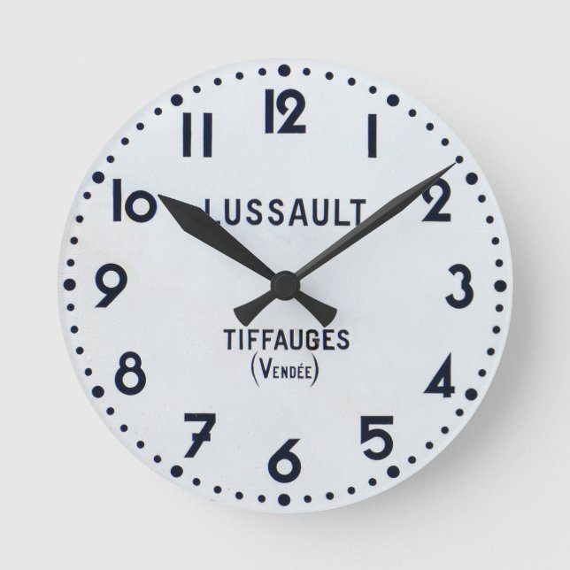 Vintage French Clock. Round Clock (Front)