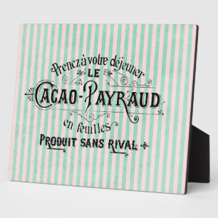 Vintage French Cocoa Powder Advertisement Plaque