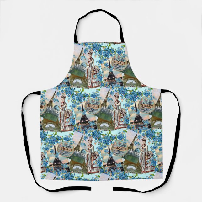 Vintage French Collage Apron (Front)