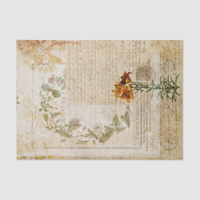 Vintage French Collage Tissue Paper (Front)