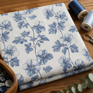Vintage French Country Floral Toile Fabric
