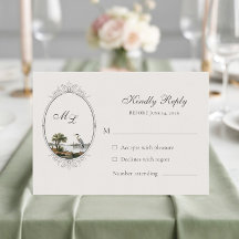 Vintage French Country Monogram Wedding