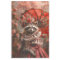 Vintage French Crimson Racoon Mistress Decoupage
