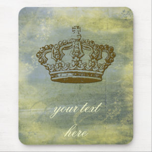 Vintage French Crown Personalized Mouse Pad