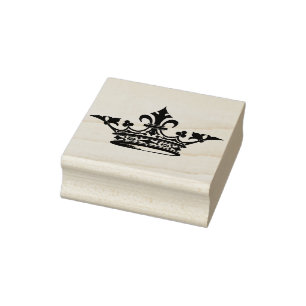 Vintage French Crown Rubber Stamp