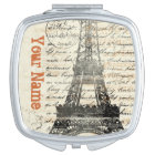 Vintage French Design Compact Mirror