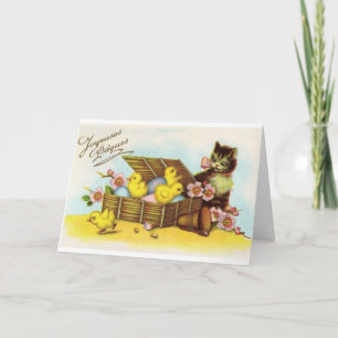 Vintage French Easter Joyeuses Pâques Card