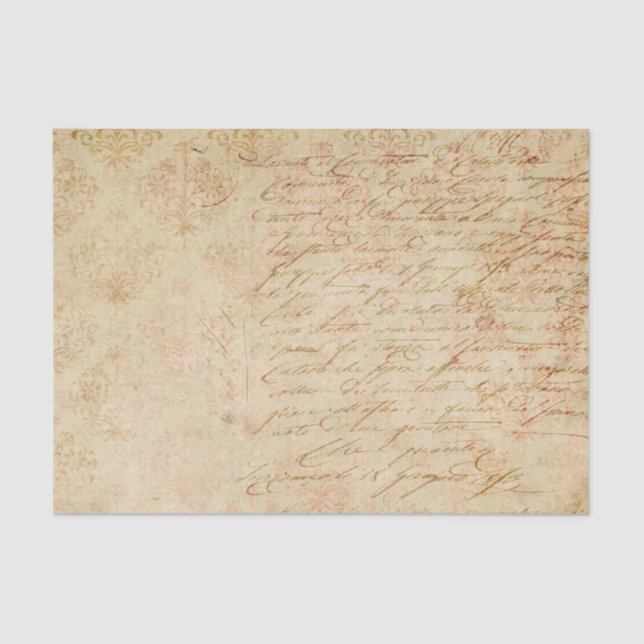 Vintage French Ephemera Tissue Paper (Front)