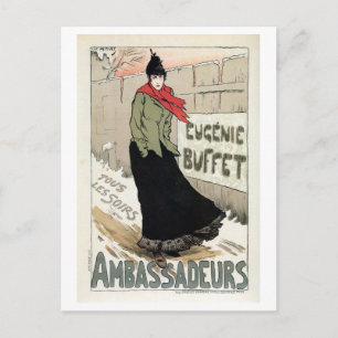 Vintage French female singer Eugénie Buffet Postcard