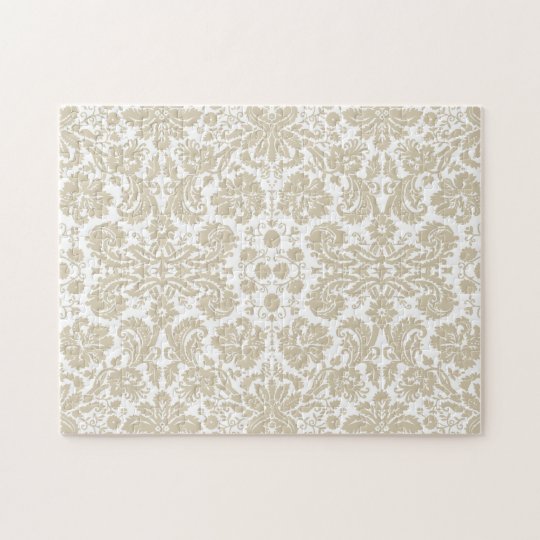 Vintage french floral art nouveau pattern jigsaw puzzle