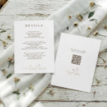Vintage French Floral Beige Wedding Details QR Enclosure Card<br><div class="desc">Guide your guests with ease using this vintage French wedding details card in a soft beige palette. A refined chinoiserie floral frame with delicate floral artwork draws from Victorian botanical illustration and classic toile de jouy patterns. The front includes space for accommodations, directions, and extra wedding information, while the back...</div>