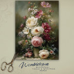 Vintage French Floral Decoupage Peonies and Roses  Tissue Paper<br><div class="desc">Looking to add a touch of vintage French charm to your next decoupage project? This elegant tissue paper features a soft, romantic bouquet of pink peonies, ivory roses, cosmos, and delicate wildflowers, styled in a classic French country arrangement. The painterly brushstrokes and muted tones give it the perfect antique feel...</div>
