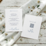 Vintage French Floral Dusty Blue Wedding Details Enclosure Card<br><div class="desc">Share everything your guests need to know with this vintage French wedding details card in a soft dusty blue palette. The design features a graceful chinoiserie floral frame with delicate floral artwork inspired by Victorian botanical illustration and classic toile de jouy patterns. The front provides space for accommodations, directions, and...</div>