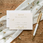 Vintage French Floral Gold & Cream Wedding RSVP Card<br><div class="desc">Soft cream tones paired with subtle gold accents give this vintage French wedding RSVP card a light and timeless elegance, perfect for a refined and romantic celebration. The design features delicate chinoiserie floral elements with graceful floral artwork inspired by Victorian botanical illustration and classic toile de jouy patterns. Designed for...</div>