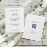 Vintage French Floral Lavender Wedding Details Enclosure Card<br><div class="desc">Soft lavender tones bring a romantic and elegant feel to this vintage French wedding details card. The design features a graceful chinoiserie floral frame with delicate floral artwork inspired by Victorian botanical illustration and classic toile de jouy patterns. The front includes space for accommodations, directions, and additional wedding information, while...</div>