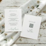 Vintage French Floral Sage Green Wedding Details Enclosure Card<br><div class="desc">Soft sage green tones bring a fresh and timeless elegance to this vintage French wedding details card. The design features a graceful chinoiserie floral frame with delicate floral artwork inspired by Victorian botanical illustration and classic toile de jouy patterns. The front provides space for accommodations, directions, and additional wedding information,...</div>