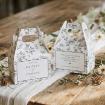 Vintage French Floral Silver Gray Wedding