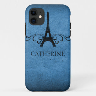 Vintage French Flourish iPhone 5 Case, Blue 11 Case