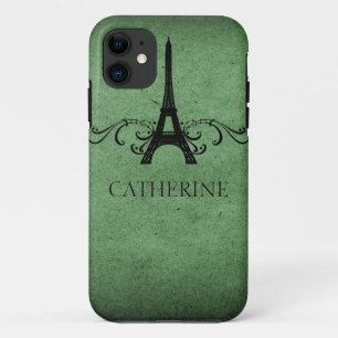 Vintage French Flourish iPhone 5 Case, Green 11 Case