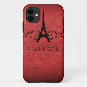 Vintage French Flourish iPhone 5 Case, Red 11 Case
