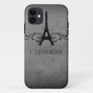 Vintage French Flourish iPhone 5 ID Case, Grey 11 Case