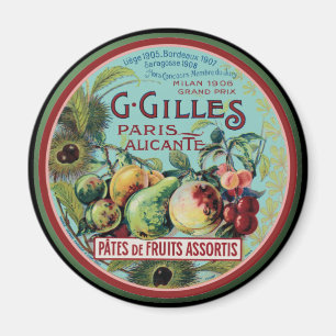 Vintage French Fruit Label Magnet