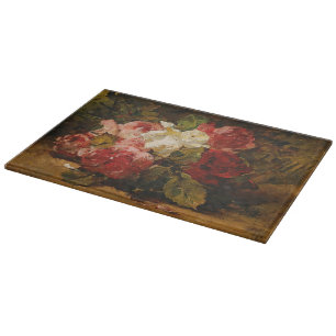 Vintage French Georges Jeannin Roses III Cutting Board