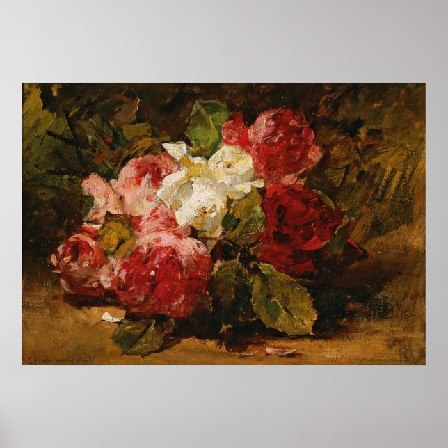 Vintage French Georges Jeannin Roses III Poster (Front)