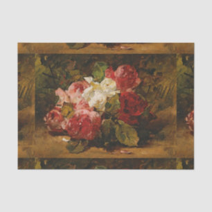 Vintage French Georges Jeannin Roses III Tissue Paper