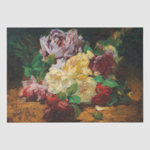 Vintage French Georges Jeannin Roses Tissue Paper