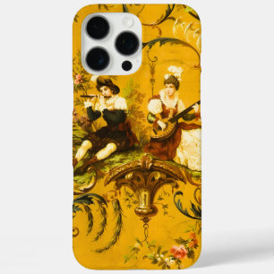 Vintage French Gold Yellow Toile Victorian Floral iPhone 16 Pro Max Case
