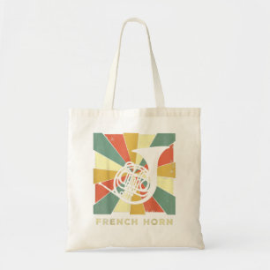 Vintage French Horn Player Music Retro1 Tote Bag