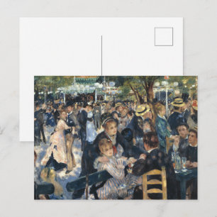 Vintage French Impressionist Paris Dance Art Postcard