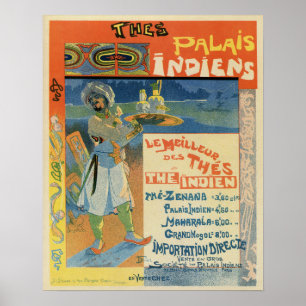 Vintage French Indian Tea advertisement Poster