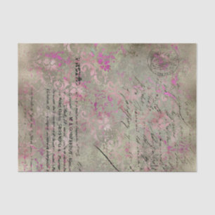 Vintage French Inspired Purple/Silver Tissue Paper