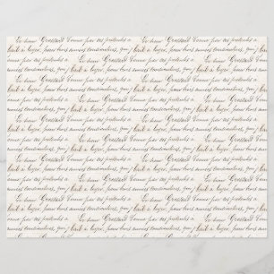 Vintage French Jardin Handwritten Script Note