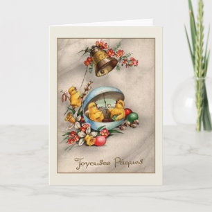 Vintage French Joyeuses Pâques Easter Card